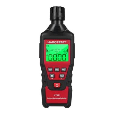 Imagem de CIADAZ HT621 Detector portátil de monóxido de carbono Detector de CO com alarme sonoro e visual 0-5000PPM CO Alarme tela LCD retroiluminada para viagens de acampamento em carro doméstico