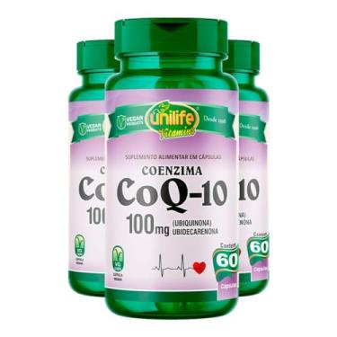 Imagem de Co-enzima CoQ-10 Ubiquinona Unilife 60 Cápsulas 3un
