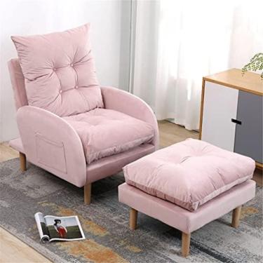 Imagem de Poltrona reclinável de sofá ajustável com apoio para os pés, cadeira de sofá de 3 posições, cadeiras reclináveis, poltrona reclinável para sala de estar, quarto, carga de 150 kg, E