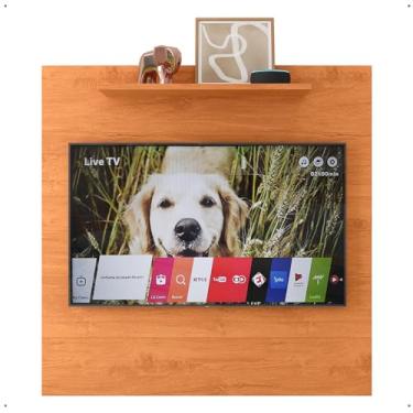 Imagem de Estante Painel Star Suspenso Tv 32 Polegadas Prateleira Multiuso Versátil Organizadora Decoração Recepção Sala Quarto Pequeno - RPM (Cinamomo)