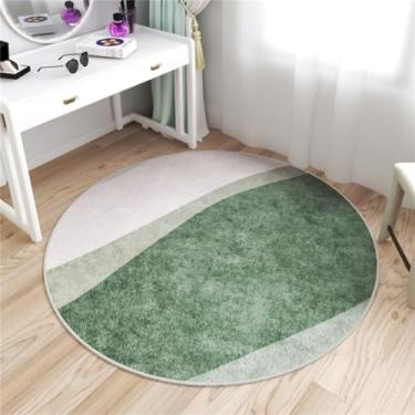 Imagem de Tapete redondo rosa estilo simples, tapete para quarto, grande área, para sala de estar, varanda, porta, e, 100x100cm