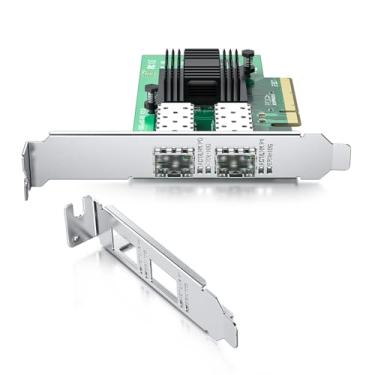 Imagem de REDLUX Placa de rede PCI-e de 10 GB (NIC) com chip Intel 82599ES, porta dupla SFP+, Compare com Intel X520-DA2, PCIE 2.0 X8, suporta Windows/Windows Server/Linux/Vmware Esxi