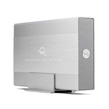 Imagem de OWC Mercury Elite Pro Gabinete de disco rígido externo de 4 TB para unidades SATA de 3,5 polegadas, conexão USB 3.2 e USB-A/USB-C Thunderbolt, gabinete profissional de HDD Plug and Play com adaptador