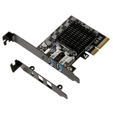 Imagem de 2 portas USB tipo A 3.2 e porta única USB-C 3.2 Gen 2x2 PCI-e Gen 3 x4 placa de expansão