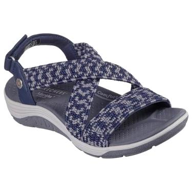 Imagem de Skechers Sandália rasteira feminina Martha Stewart Reggae Cup-Coastal Trail, Cinza marinho, 35