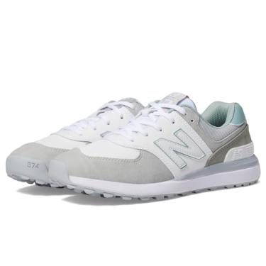 Imagem de New Balance Tênis de golfe feminino 574 Greens V2, Branco/Cinza, 35