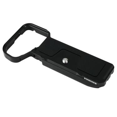 Imagem de FOMOZER Placa de base para câmera Sony A7C II A7CR, placa de montagem fina tipo Arca de liberação rápida compatível com DJI RS2 RS3 RSC2, roscas de 0,6 mm e furos de localização Arri, BP-02, preto