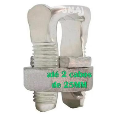 Imagem de Kit 5 Conector Parafuso Fendido para Emenda de Cabos Fios Split Bolt d