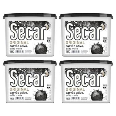 Imagem de Anti Mofo Secar Original 180g Caixa Com 4 Unidades (Carvão Ativo)