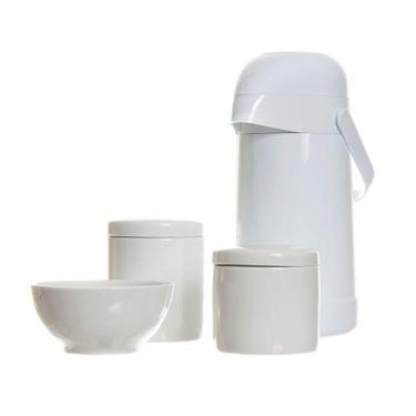 Imagem de Potes, Garrafa E Molhadeira Quarto Bebê (Kit 4 Peças) - Potinho de mel