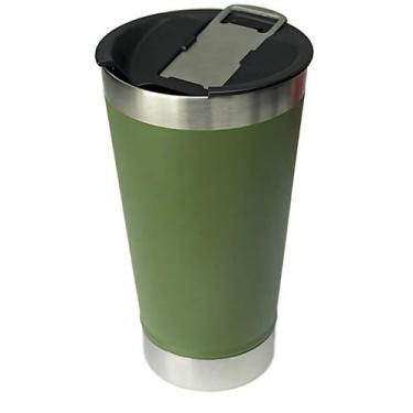 Imagem de Copo Térmico Verde Parede Dupla Com Tampa E Abridor 473 ml - Geral