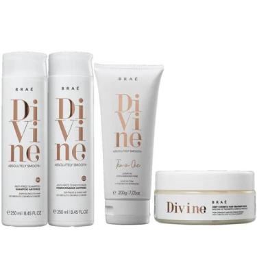 Imagem de Kit Divine Shampoo, Condicionador, Máscara e Leave-in - BRAÉ