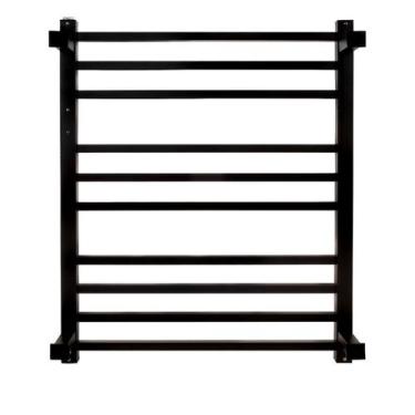 Imagem de Toalheiro Térmico Grande Quadrado Inox Preto Bivolt Com Controle de Te