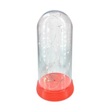 Imagem de Luminária Cúpula Encantada com luzes de LED Base Vermelha - Amor Lindo