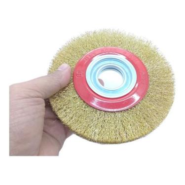 Imagem de Escova De Aço Circular 6 150mm Latonada Esmeril Lixadeia - DSILFLEX