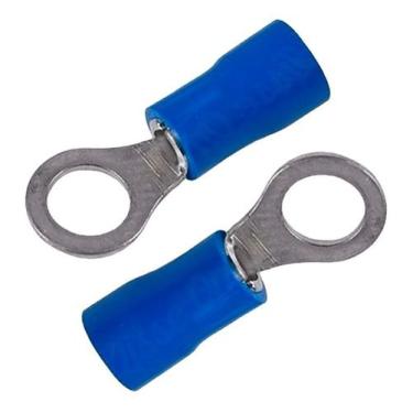 Imagem de Kit 100 Terminal Conector Pré Isolado Olhal 2,5mm Azul - PENZEL