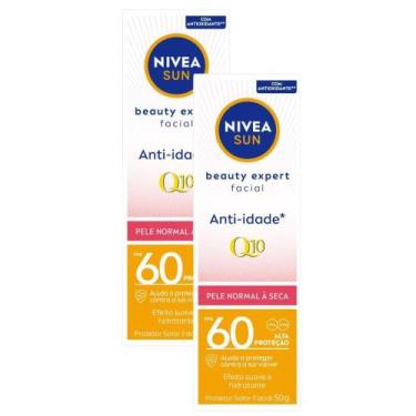 Imagem de Kit 2 NIVEA SUN Protetor Solar Facial Beauty Expert Pele Normal a Seca