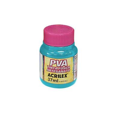 Imagem de Tinta Pva Fosca Acrilex 37ml para Artesanato Cores Diversas, Turquesa