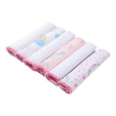 Imagem de Paninho de boca kit c/6 un - toalha babete papi para bebê - fralda fin