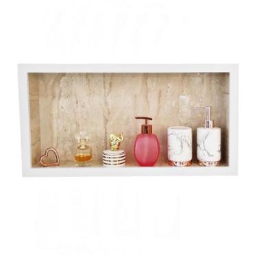 Imagem de Nicho Para Banheiro - Porcelanato Branco Polido 60x30x10 Cm - PHZ, Tra