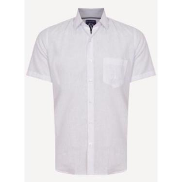 Imagem de Camisa Linho Aleatory Manga Curta Show Branca-Masculino