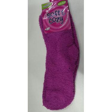 Imagem de Meia Pelúcia feminino Quente Inverno Felpuda Forrado lisa Proteção Fri