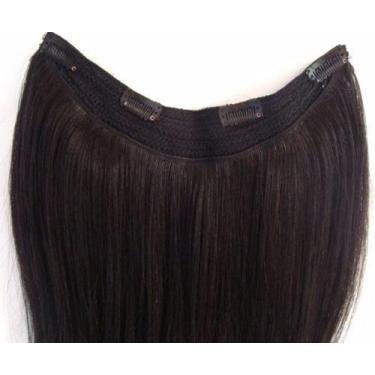 Imagem de kit 2 Apliques De Cabelo liso Longa peruca com Tic Tac Organico - HHW,