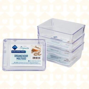 Imagem de Kit Separador Organizador Modular Maquiagem Esccritorio 3 Pçs - PLASTU