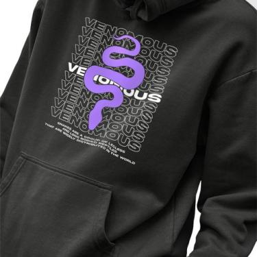 Imagem de Blusa Moletom Masculino Estampado Venomous em Algodão Fio 30.1 Pentead