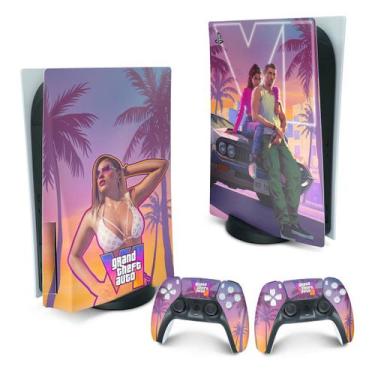 Imagem de Adesivo Compatível PS5 Playstation 5 Skin - GTA 6 VI - Pop Arte Skins,