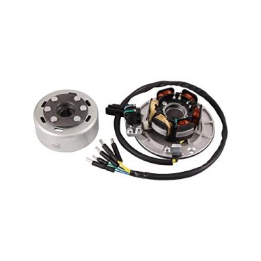 Imagem de WOOSTAR Magneto de estator de onda completa de ignição de 5 fios com 6 bobinas com substituição do rotor do volante para motor YX 140cc 150cc 160cc Dirt Pit Bike refrigerado a óleo