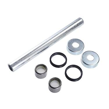 Imagem de VekAuto Kit de bucha de rolamento de braço oscilante compatível com Yamaha Banshee 1987-2006, kit de reconstrução de bucha de parafuso de rolamento prateado de metal durável