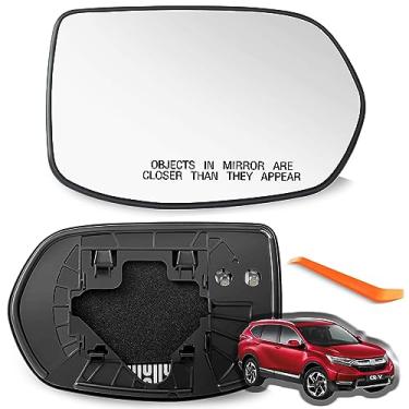 Imagem de SNEMEEY Substituição do espelho lateral do passageiro direito para Honda CRV, 2007 2008 2009 2010 2011 - Vidro retrovisor cromado aquecido com placa de suporte e almofada, espelhos de caminhão