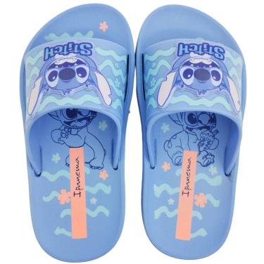 Imagem de Chinelo Infantil Menina Slide Gaspea Casual Dia a Dia Escola Passeio Disney Stitch Ipanema 27367