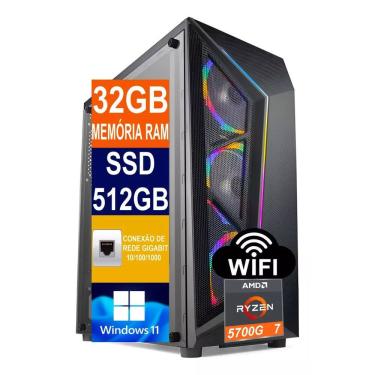Imagem de Computador Tech Power AMD Ryzen 7 5700g, SSD 512GB Nvme M.2, 32GB De Memória DDR4, WINDOWS 11 Pro