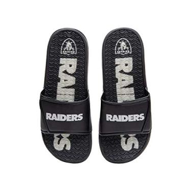 Imagem de NFL Oakland Raiders Chinelo masculino esportivo gel de banho sandália chinelo chinelo chinelo esporte gel de banho chinelo, marca nominal, grande (11-12)