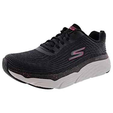 Imagem de Skechers Tênis de corrida feminino Max Cushion Elite - Your Planet, Preto/rosa choque, 34
