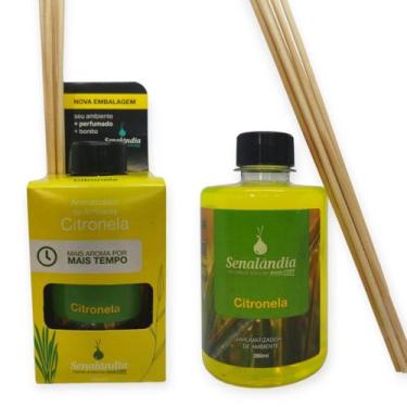 Imagem de 1 Aromatizador Ambiente de Citronela 280ml Difusor Vareta Senalândia -