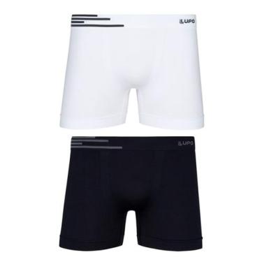 Imagem de Kit/2 Cueca Boxer Lupo 00436-088 Adulto Sem Costura Microfibra T. P/GG