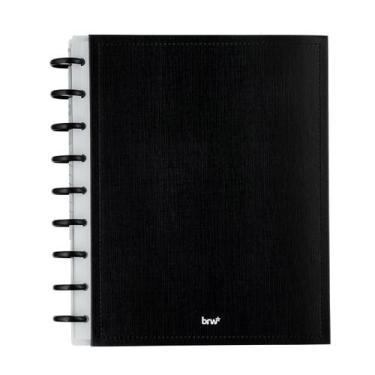 Imagem de Caderno De Disco Capa Dura Colegial Black 80 Folhas 1Materia - BRW