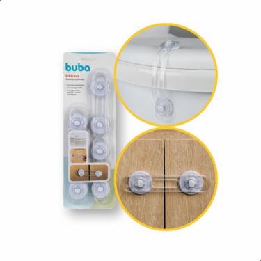 Imagem de Kit Trava De Segurança Bebe Infantil Para Armário Gaveta 7un - Buba