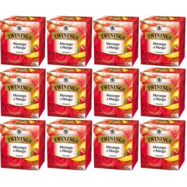 Imagem de Chá Twinings Morango e Manga Kit 12 Caixas 10 Un 120 Sachês
