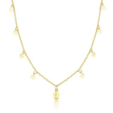 Imagem de Colar Café com Grão e Medalhas Revestido em Ouro