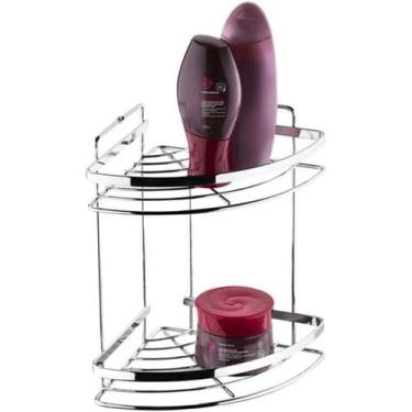 Imagem de Cantoneira Cromada para box de banheiro Organizador Shampoo - Schmitt