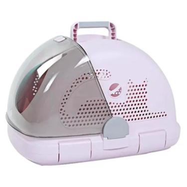 Imagem de Caixa de Transporte para Pets Caixa de Areia Higiênica Gatos - Rosa - 