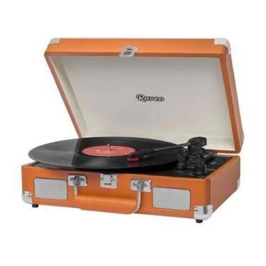 Imagem de Vitrola Retrô Raveo Sonetto Caramelo Bluetooth Toca-Discos - Link Do B