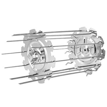 Imagem de Akozon 304 Grelha de Malha de Espeto Rotativo de Aço Inoxidável para Asas de Cordeiro e Frango-acessórios para Churrasco para Fornos Elétricos