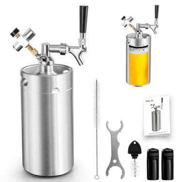 Imagem de Dbgogo Sistema de torneira de mini barril de 3,628 g, mini barril de aço inoxidável com...