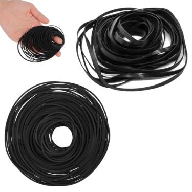 Imagem de 100 peças de correias de borracha, gravador de cassete, reparo, manutenção, mistura de fita cassete plana, correias de borracha de 40 a 135 mm, correias para gravador de cassetes para DVD CD LD LD VCR
