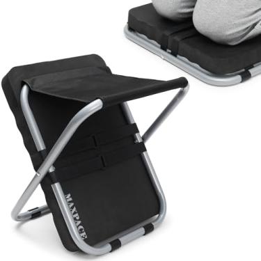 Imagem de MAXPACE Almofada de ajoelhar de jardim e banquinho de jardinagem dobrável, 2 em 1, extragrosso, macio, resistente à água, confortável, durável, joelheira, joelheira de jardim e assento para